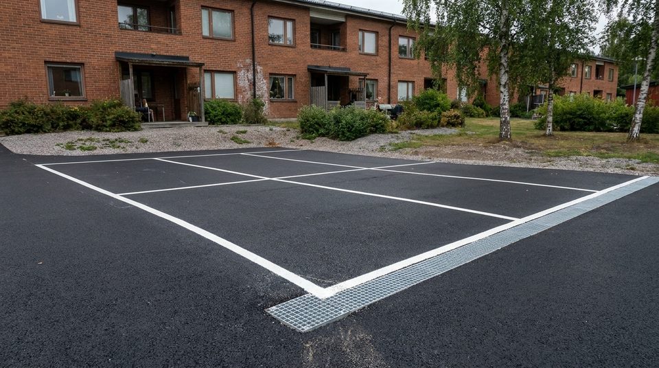 Asfaltering av parkering