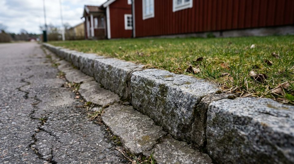 Kantsten mot asfalt